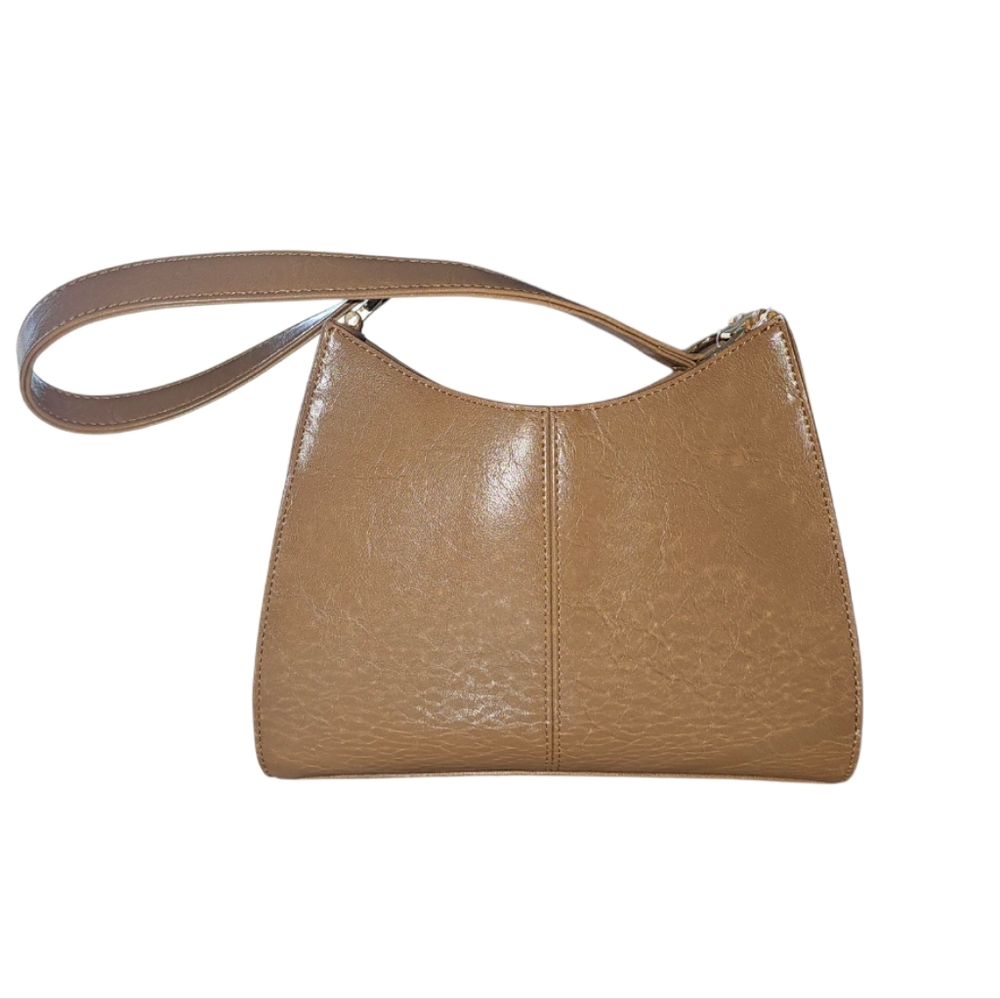 Liz Claiborne Faux Leather Shoulder Bag | NWT | Camel Tan